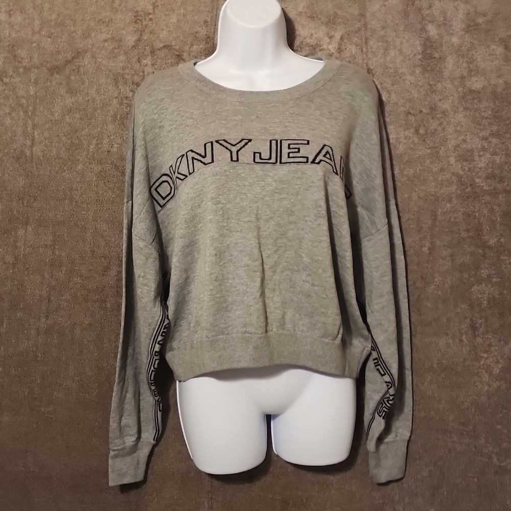 Womens DKNY Cropped top Sweater -Large